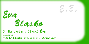 eva blasko business card