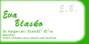 eva blasko business card